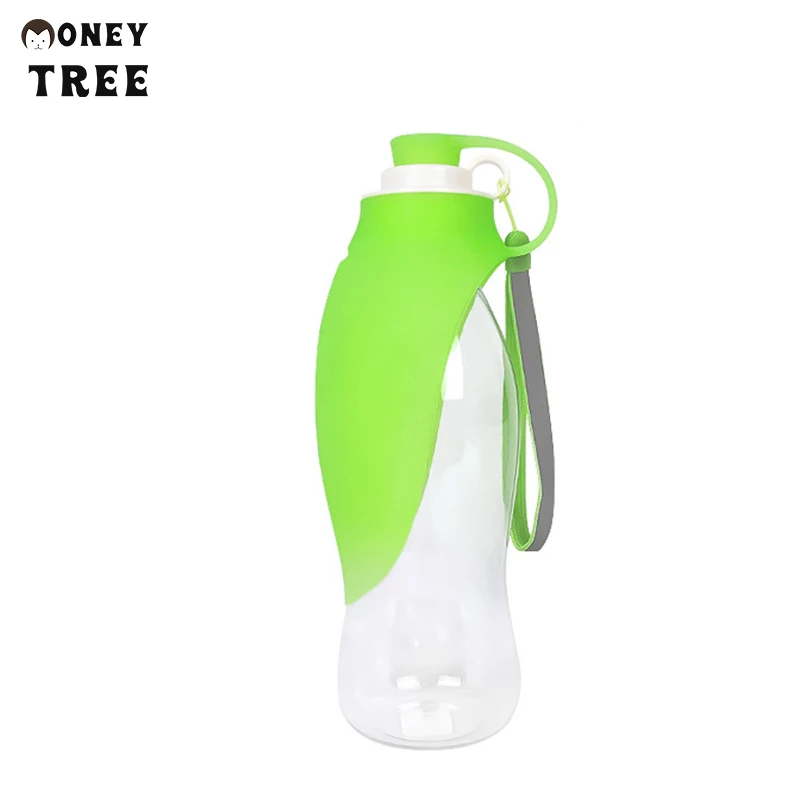 

580ml pet dog drinking bottle travel dog water feeder animal outdoor plastic portable recycling dispenser, Pink/blue/yellow/green