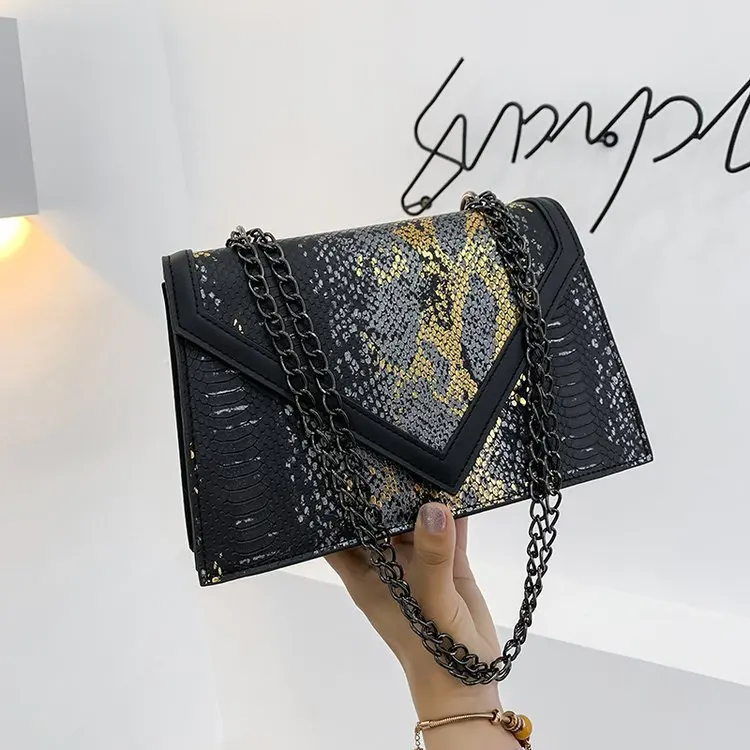 

Ladies Snake Skin Handbags luxury Fashion Design Women Messenger Bag 2021