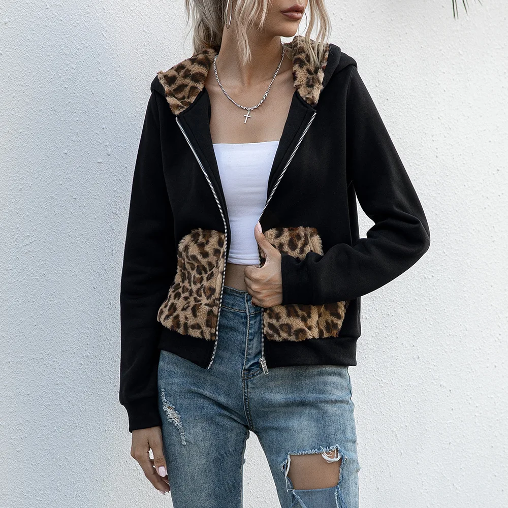 

WW-0353 Double-sided Velvet Leopard Spell Have Fleece Female Plush Short Coat Stylish Over Real Fox Fur Coat Women, Same as picture