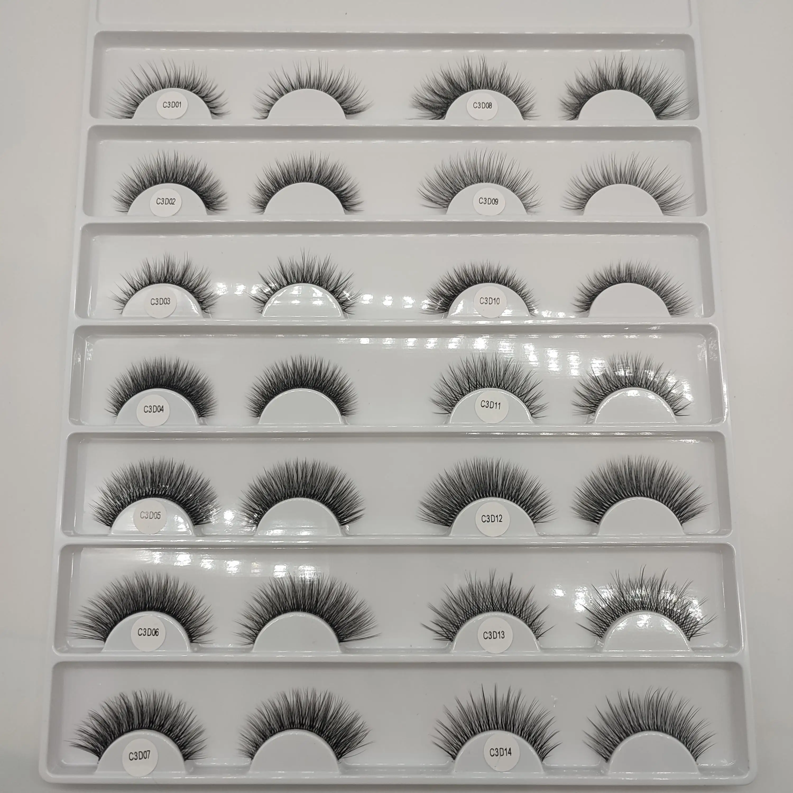 

2021 Super Quality Private Logo Custom Magnetic Box Clear Band Hand Made Mink Lashes 3D Mink Eyelashes, Black color