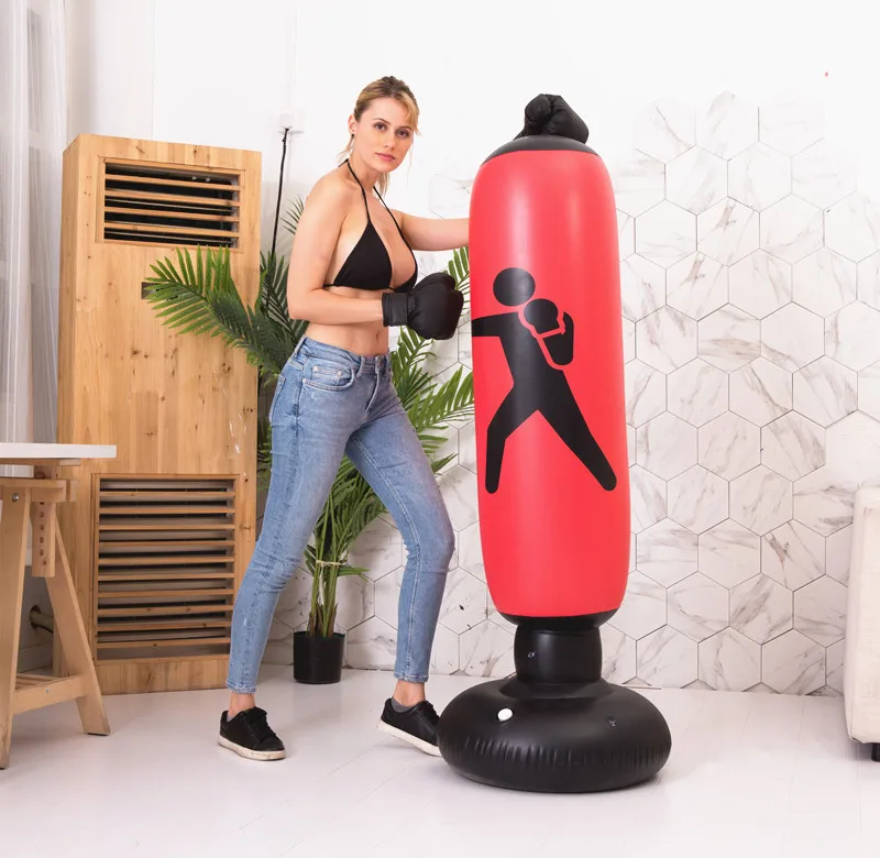 
63 Inch Stress Release Training Kick Boxing Bop Bag inflatable free standing punching bag 