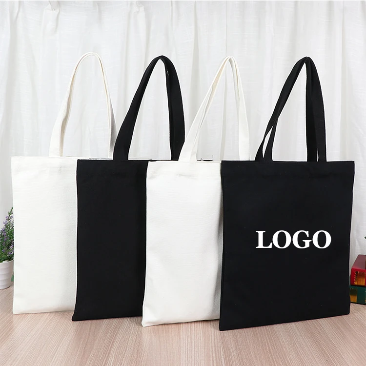 

Custom tote bag with logo wholesale reusable custom shopping bags for shopping, Black