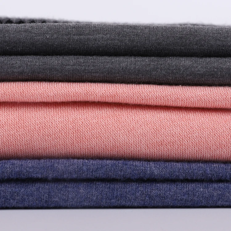 Brushed Sueded Panch Finished Knitted Fleece Rayon Spandex Cvc French ...