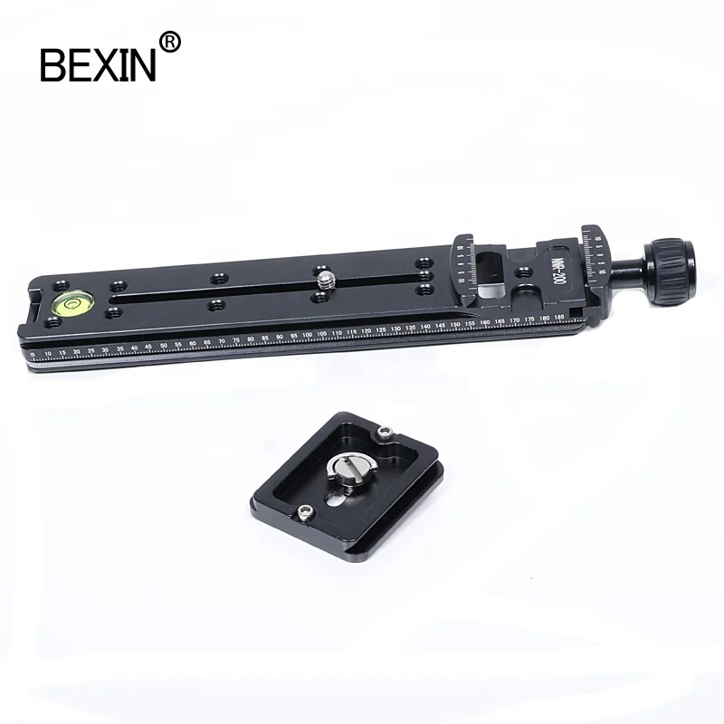 

BEXIN Zhongshan Professional Photographic Equipment Accessories 200mm Nodal Slide Tripod Rail Quick Release Plate Clamp Adapter