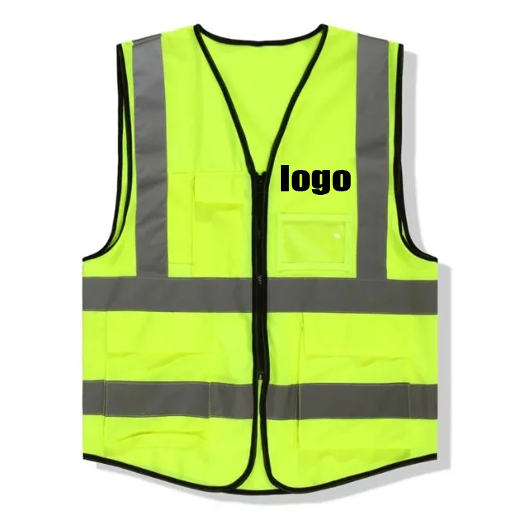 

Custom safety work reflective vests Strip Fabric Construction Security Safety Vest High Visibility Work Reflective Clothing