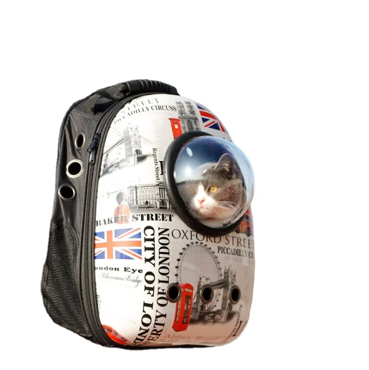 

Fashion Comfort Transparent Capsule cat Backpack pet outdoor space carrier travel bag for Small Animals