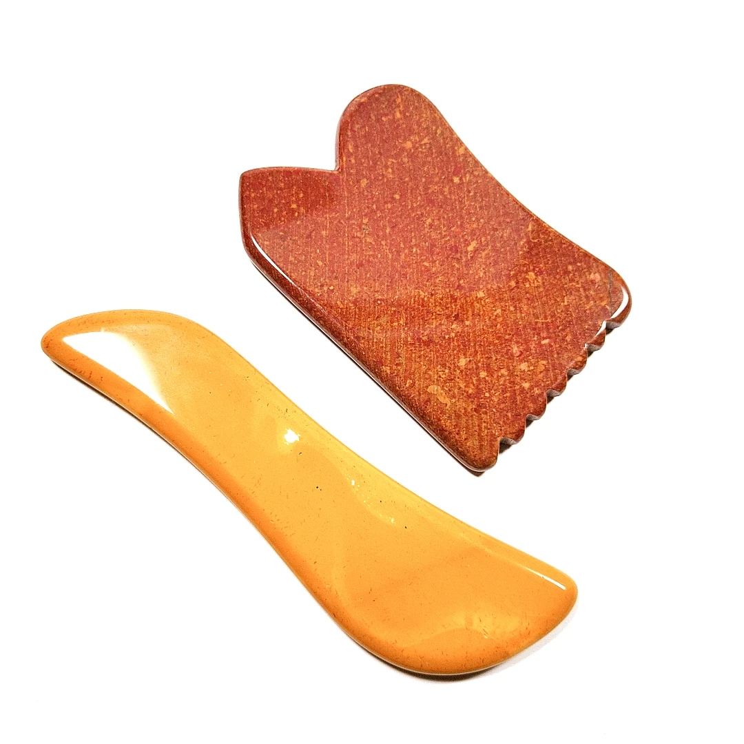 

Quick to ship Spiky Mookaite jasper guasha board spiky guastone