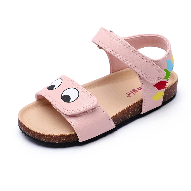

Fashion new girls shoes cartoon wood bran soft sole buckle high quality kids shoes, Blue