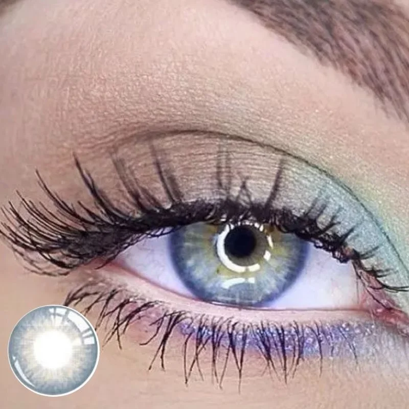 

Magic eye OEM Cosmetics Yearly Pure Hazel Prescription Lenses Soft Color Three Tone big eye Brown Lens Contact Lenses