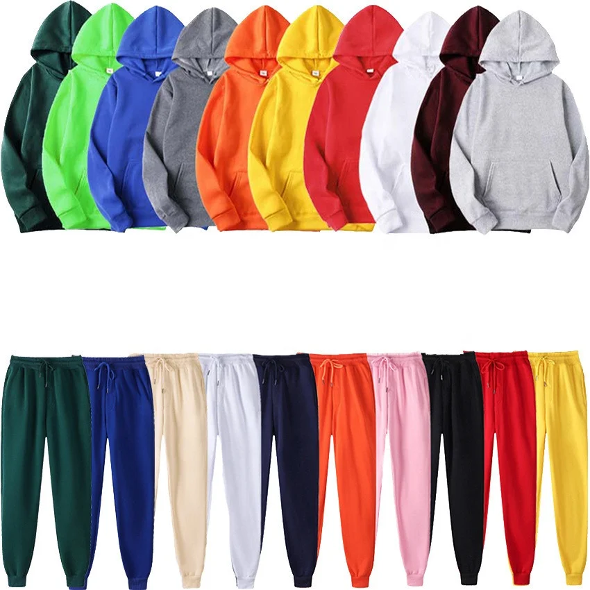 

Custom Men Women Couple's Sports Casual Hooded Hoodies Multicolor Sweater Pant for Man, Multi colors