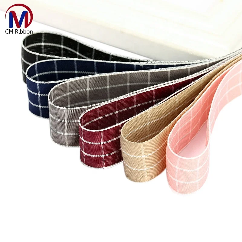 

Manufacturers wholesale Large plaid garment accessories belt checked webbing