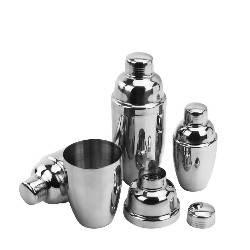 

Stainless Steel Bar Tools Cocktail Shaker Set, Silver