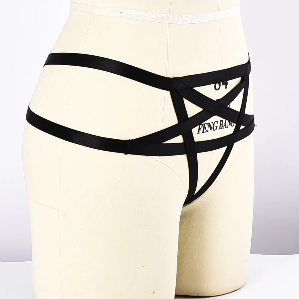 Popular Women Gstring Pentagram Panties Sexy Women Underwear Open
