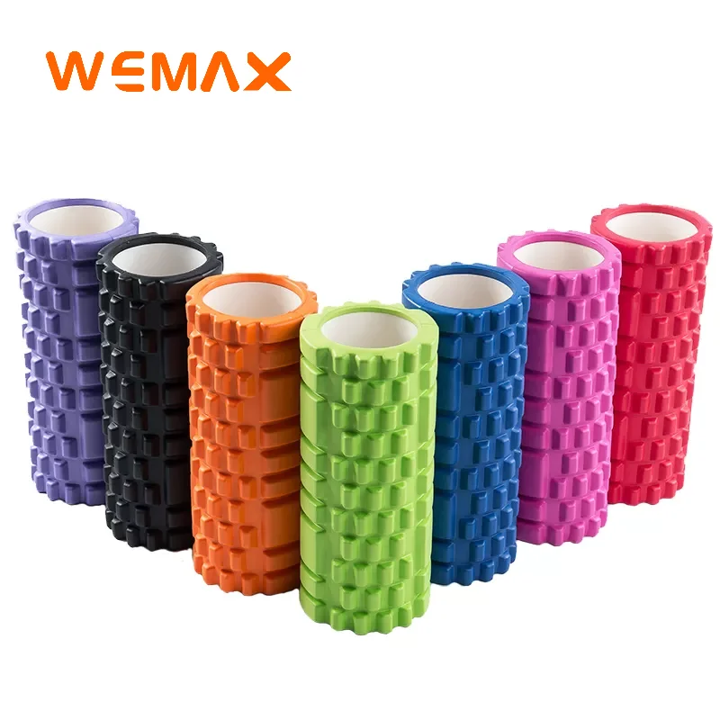 

WEMAX popular custom foam roller yoga fitness rodillo de espuma camo back muscle massage black eva hollow foam rollers, Orange,green,pink,red,blue,black