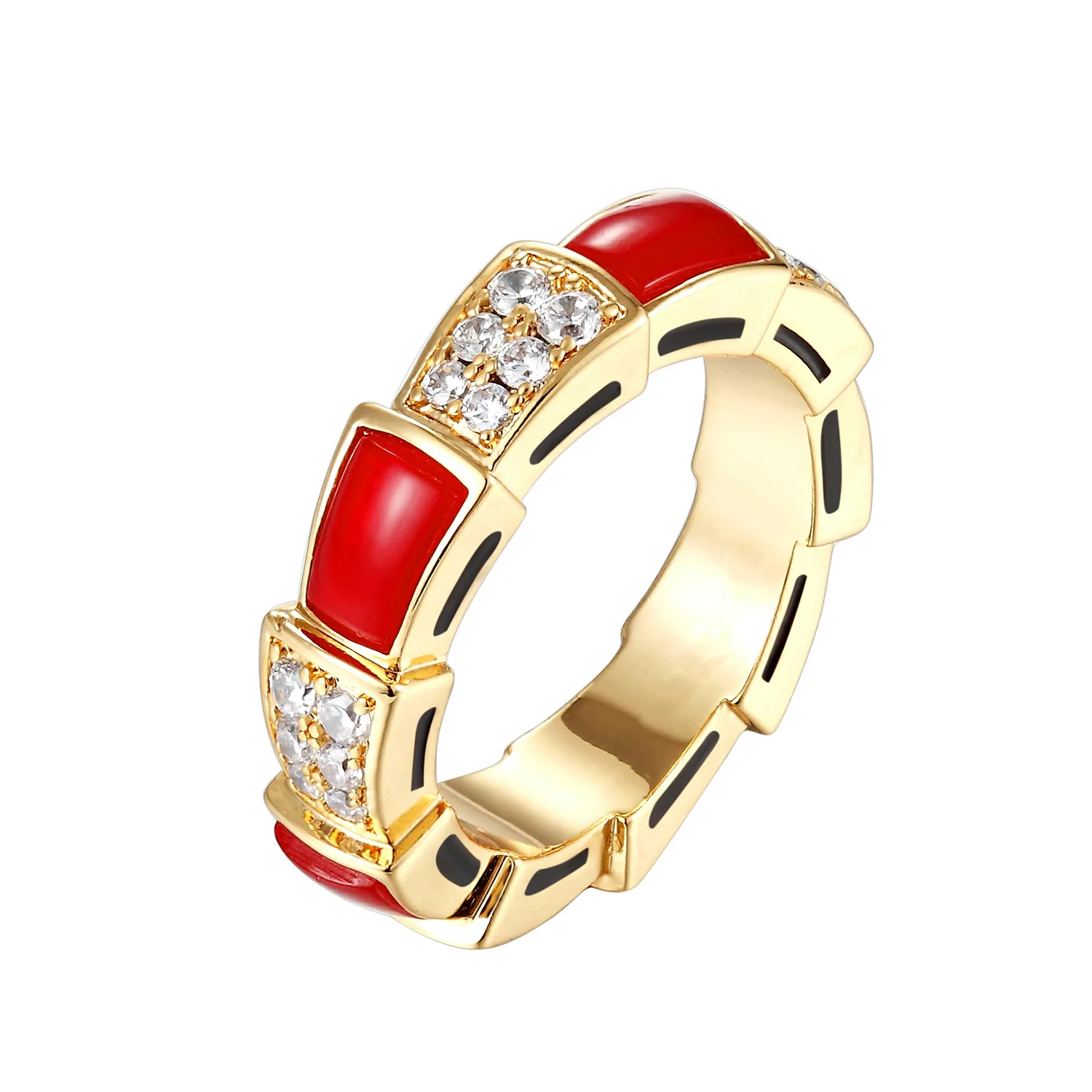 

Fashion luxury Bulgariing snake ring female simple couple ring