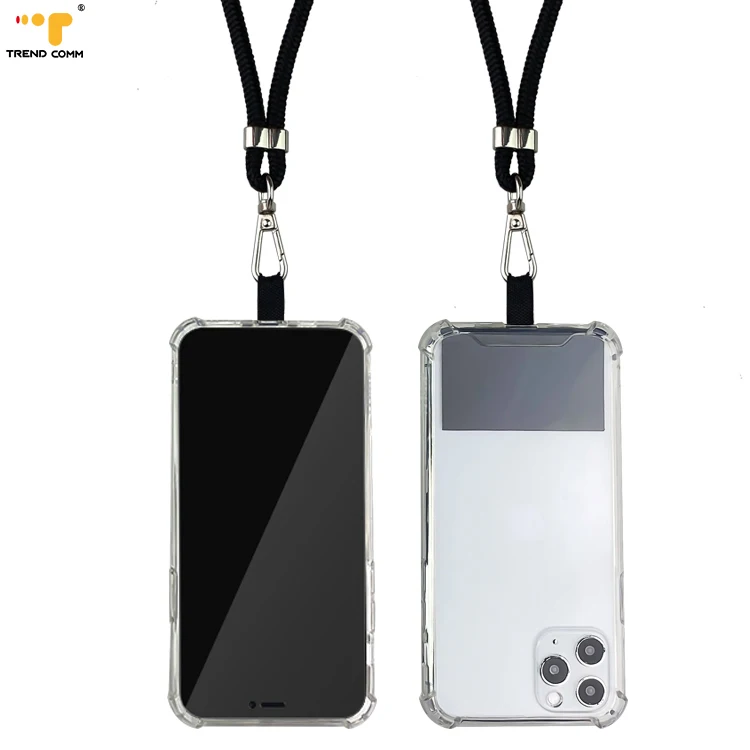 

11 12 Clear Universal Phone Necklace Phone Case For iPhone Shockproof