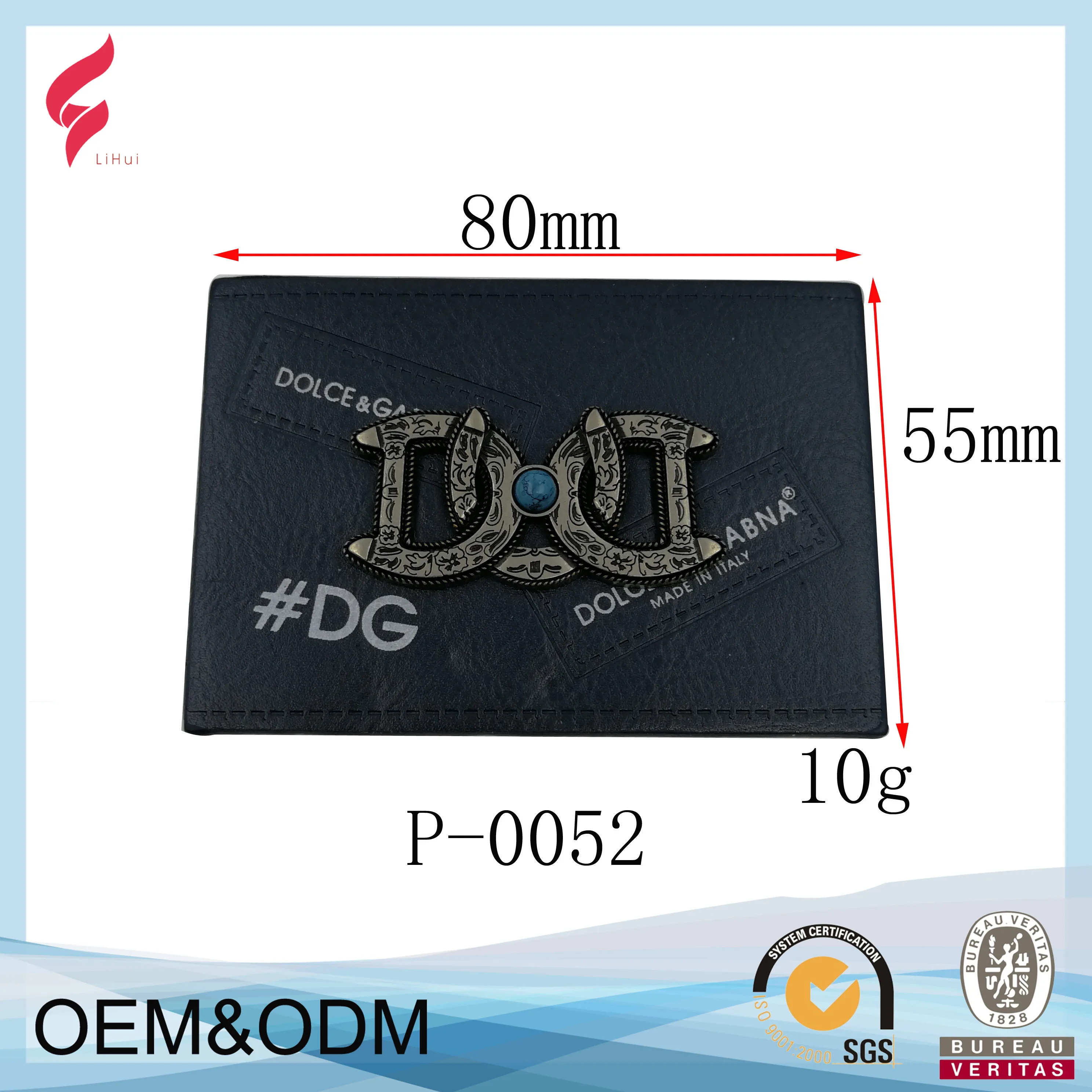 New Design Leather Emboss Patch Pu Men Clothing Pvc Leather Custom