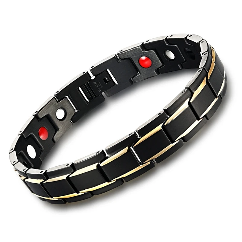 Gold Silver Stainless Steel Magnet Health Care Therapy Energy Bracelet at  Rs 495 | Bio Magnetic Bracelet | ID: 27162268948