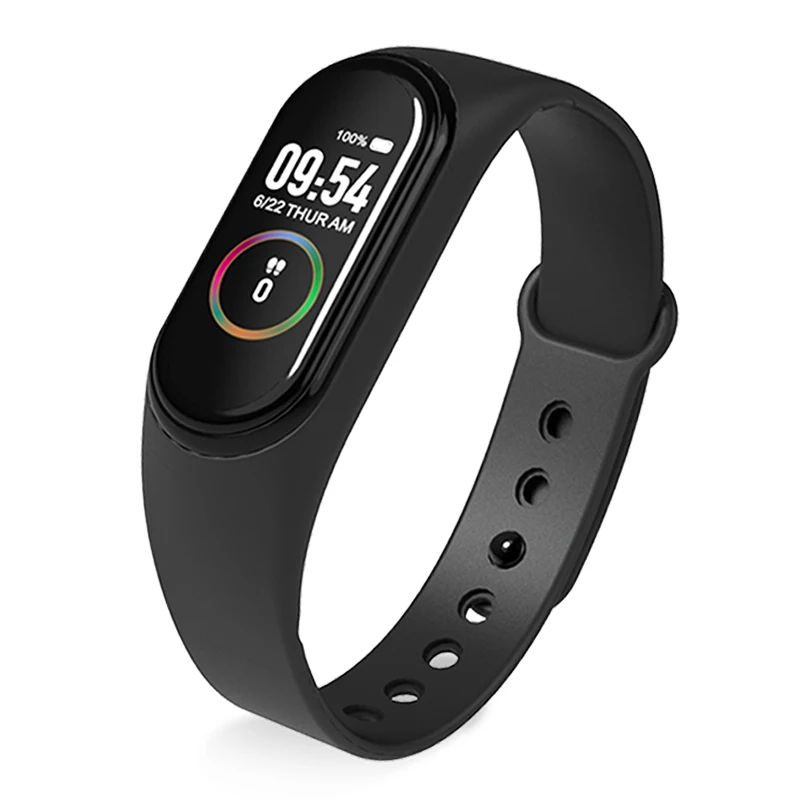 

2020 Amazon Hot Sale latest Colorful Smart watch M4 Heart Rate Sleep Band Color Screen Smart Bracelet High Quality For gift