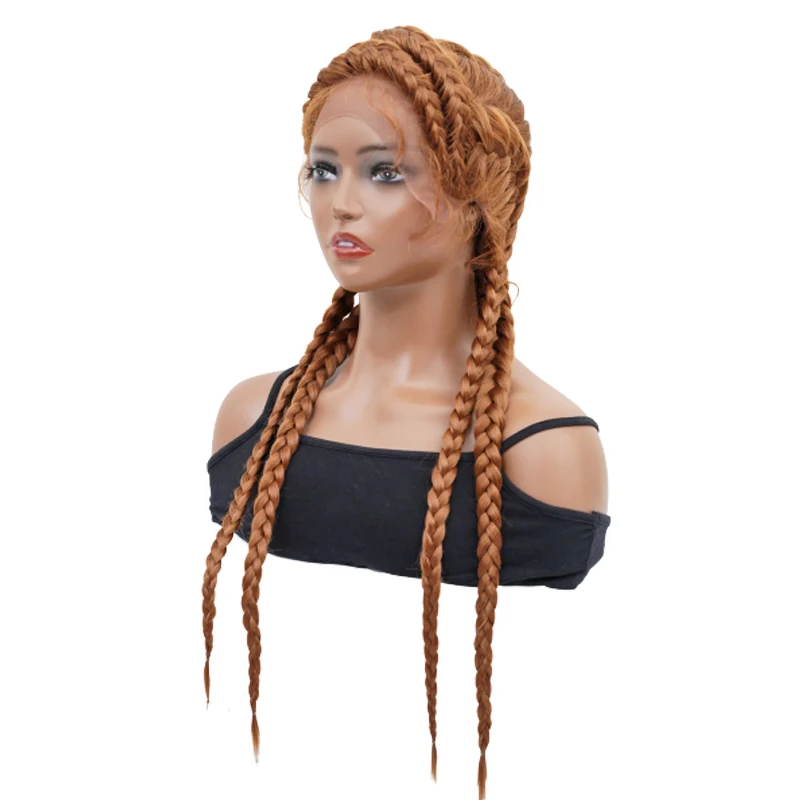

Box Braids Wig pour femmes noires avec des cheveux de bebe Cornrow lace front braided wigs