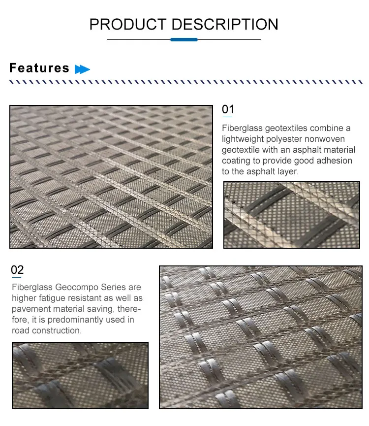 High Quality Fiberglass Geogrid Paving Composite reinforcement Geogrid