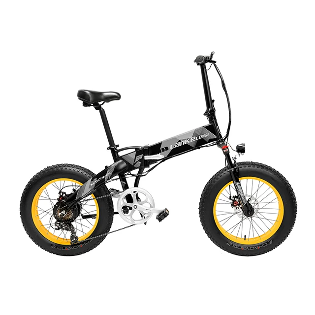 

EU STOCK Free shipping LANKELEISI X2000PLUS folding electric bike for adults light weight folding electric bicycle, Black yellow