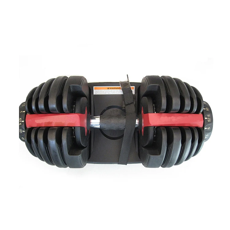 
Ready to Ship Gym Fitness Equipment Adjustable Rubber Dumbbell Set For Body Building 