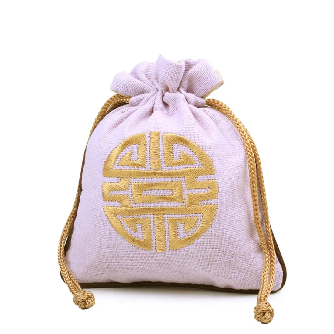 

Durable Mini Multi Colors Linen Burlap Packaging Hemp Jewelry Drawstring Bag Pouch, Multi color