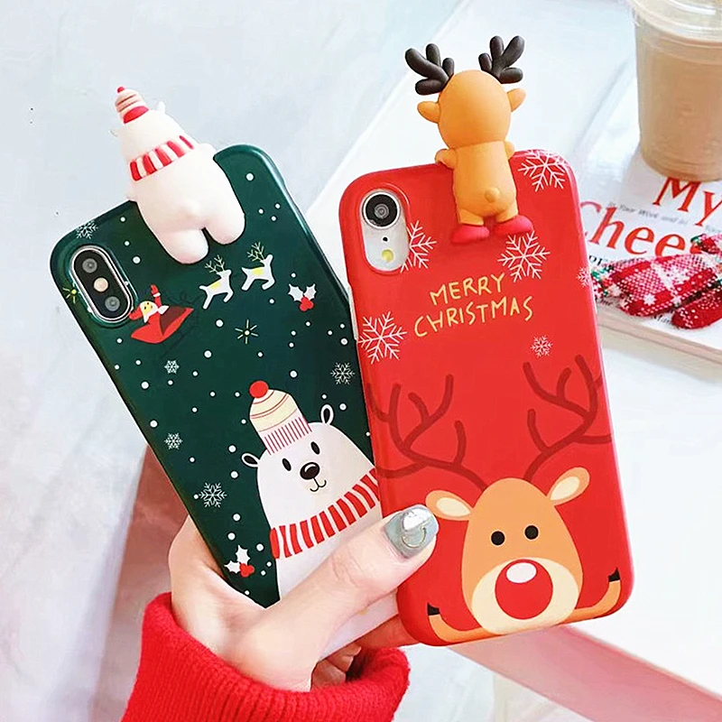 Christmas wapiti doll IMD Soft Phone Case cover For iPhone 12 PRO MAX