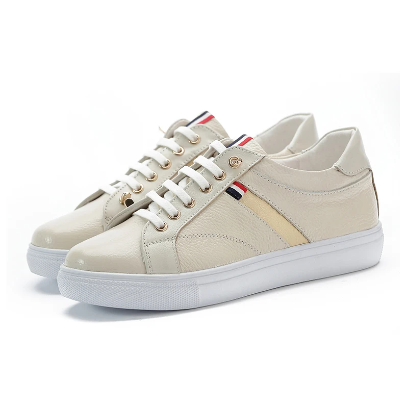 

Four seasons new style small white shoes female flat bottom lacing shallow mouth student board shoes casual women's single shoes