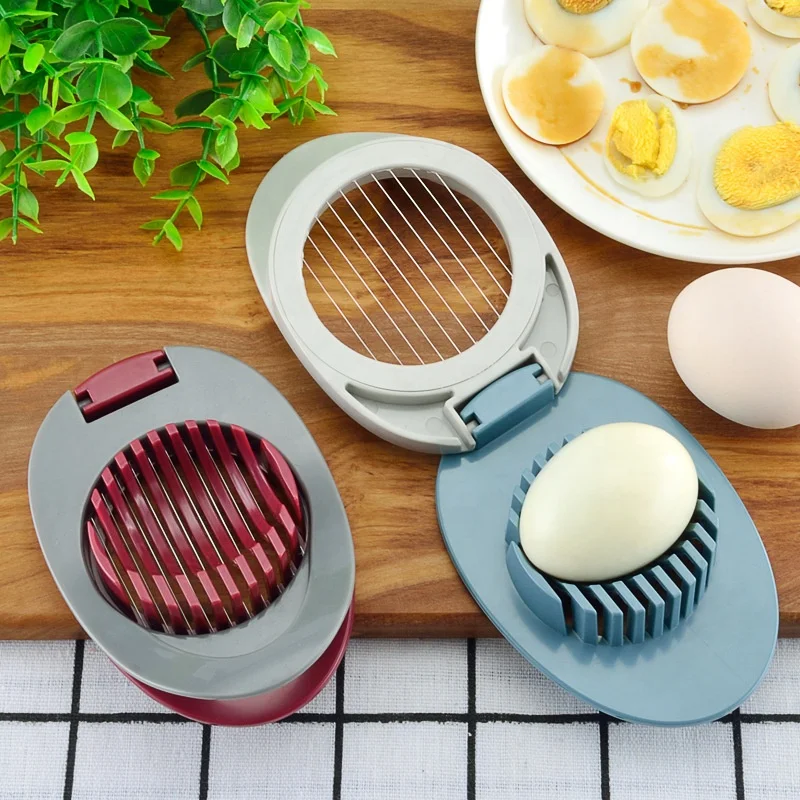 

multi-purpose kitchen egg cutter high quality plastic egg slicer stainless steel egg cutter kitchen helper