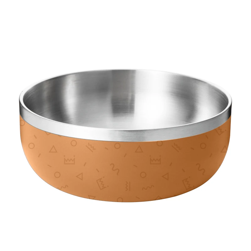 

Factory OEM 32oz 64oz Double Wall Insulated Stainless Steel Powder Coated Pet Dog Feeding Bowl