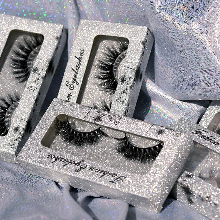 

Wholesale Private Label Full Strip Faux lashes Faux Cils Naturel 3d Short Faux fluffy Mink Eyelashes