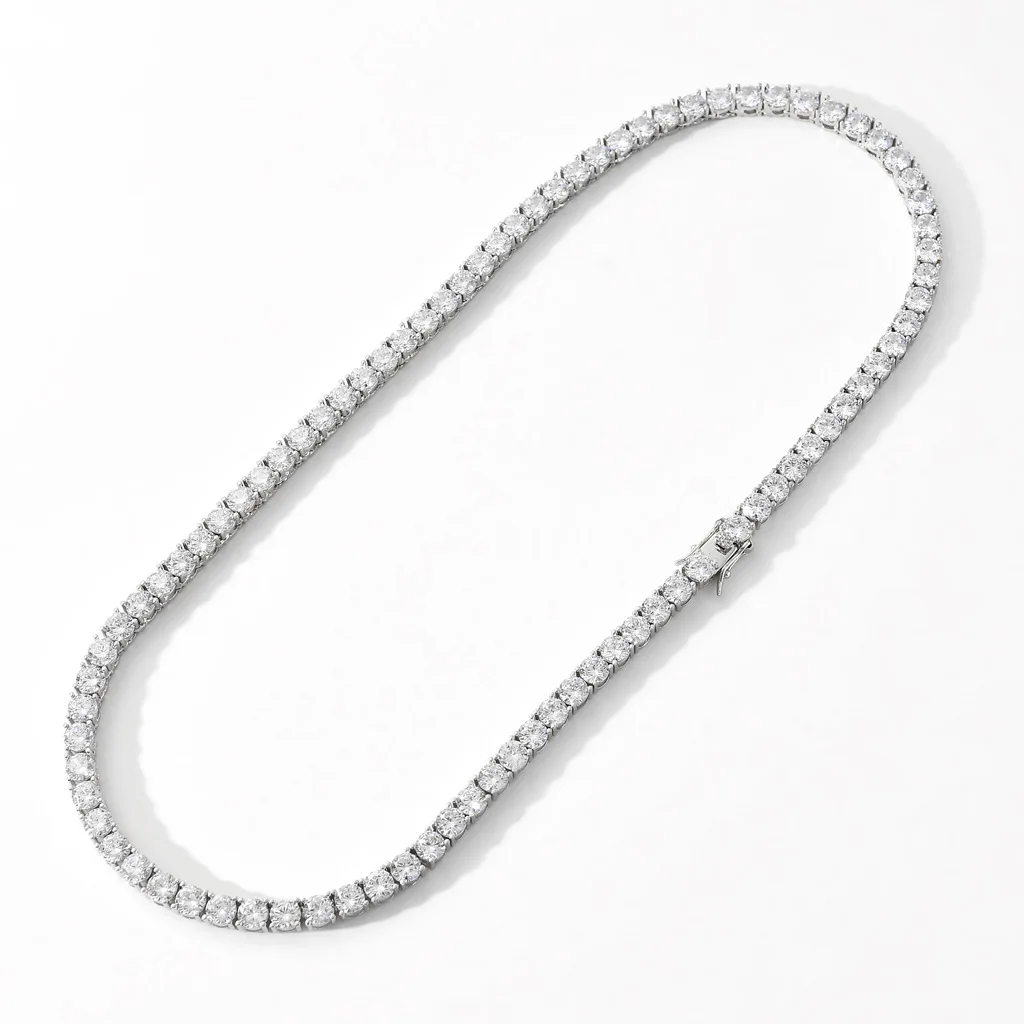 

Collier 925 Sterling Silver High Quality 3Mm 4Mm Thickness Minimalist Plain Custom Tennis Necklace Link Chain For Men Womens