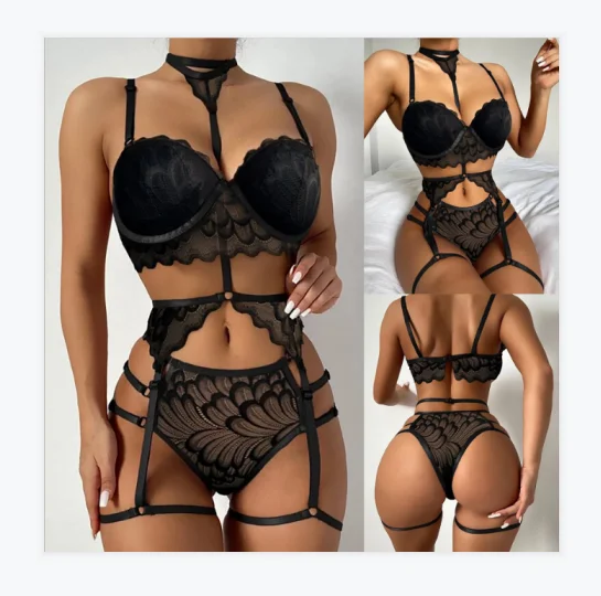 

AYP0919 Lace underwear Style Bra Panty Teddy Lace Bra Adjusted Underwear Women lingerie Sexy Seamless Bralette