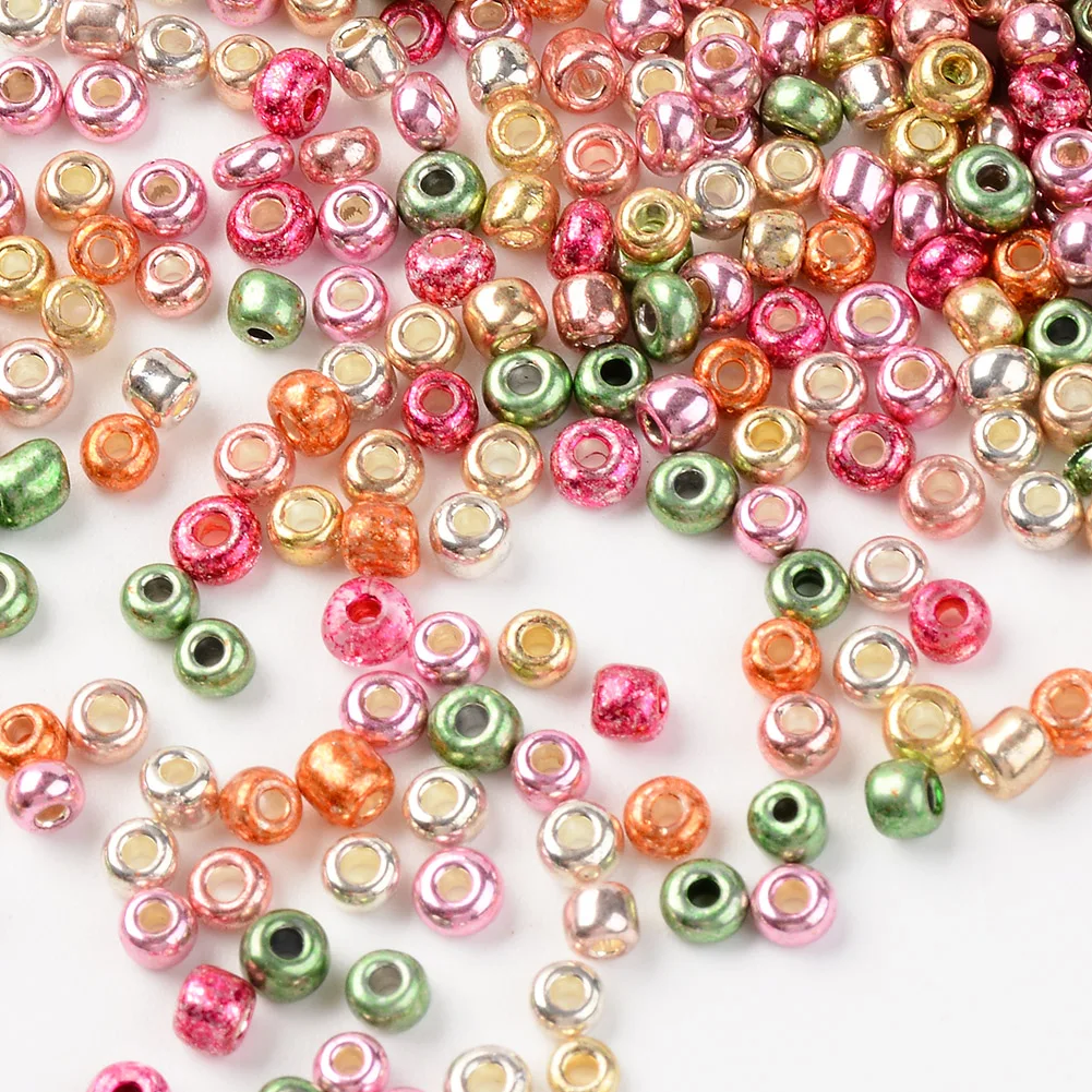 

Pandahall 8/0 Round Plated Glass Seed Beads