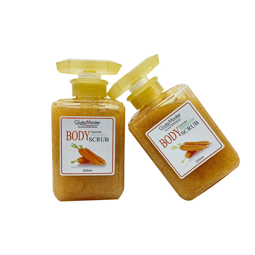 

Gluta Master Terminal White Secret with Carrots Body Scrub for Cleansing the Skin Shower Gel 300ml, Yellow