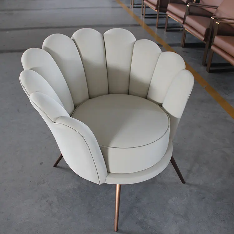 绿色扇贝形状口音椅不锈钢腿最新设计家居客厅卧室椅子