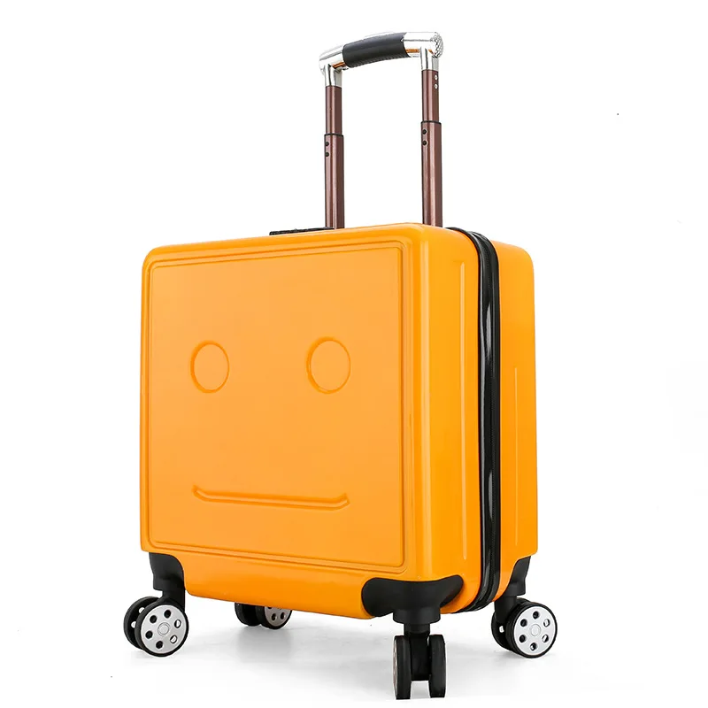 

O103 Kids Suitcase Cute Yellow Trolley Ultra-hard Travel Decoration Waterproof Luggage