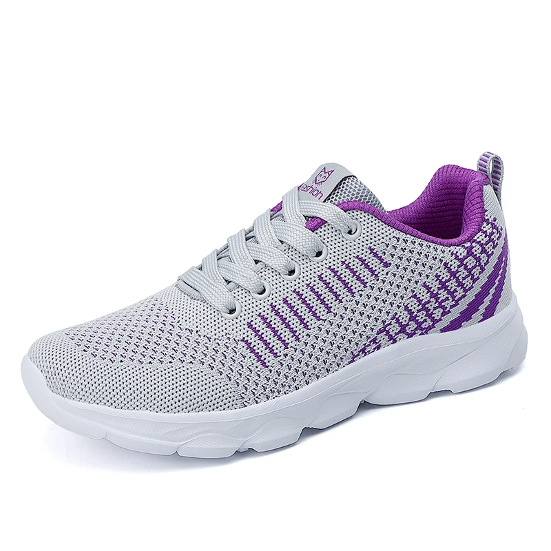 

Hot Selling Fashion Fly knit Women Casual Sports Shoes Ladies Sneaker Running Shoes, As photos