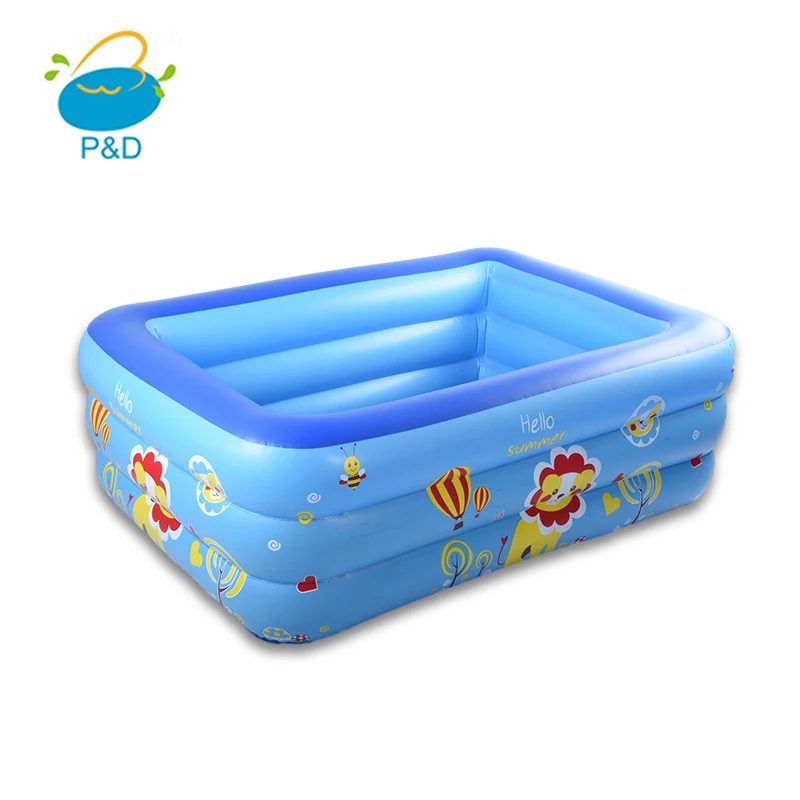 

Wholesale Soft Plastic Baby Children Swimming Pools Rectangular Inflatable Pool for kid and adult