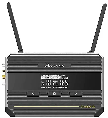 

Accsoon CineEye 2S Wireless Video Transmission System SDI+HDMI Video Transmitter Receive via Android / IOS Tablet Mobile phone