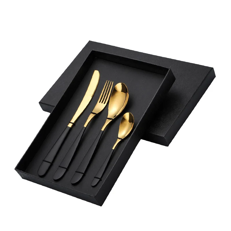 

Modern Tableware Spoon Fork Knife Set Silverware 304 Stainless Steel Cutlery Flatware Set, Different colors