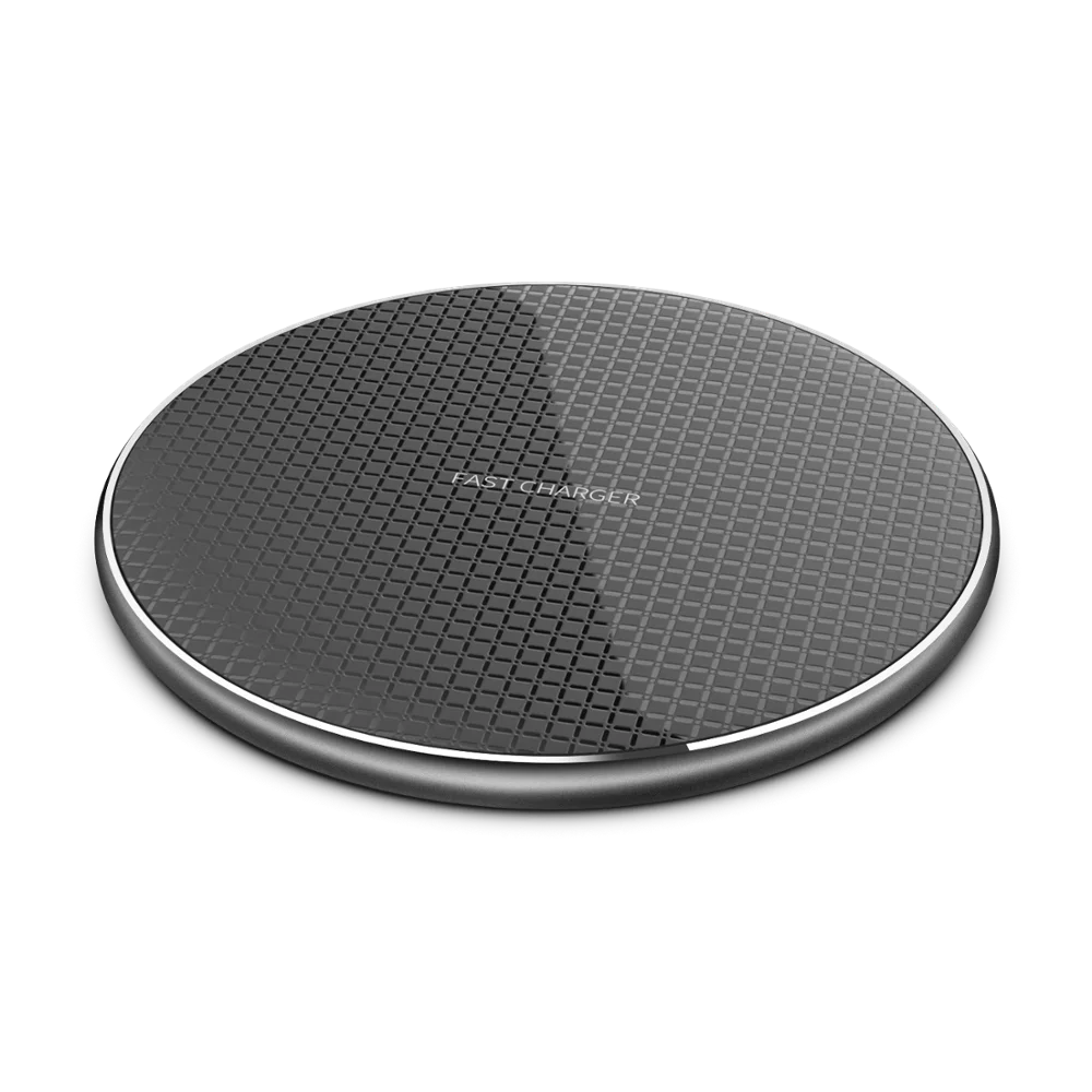 FREE Shipping Thin 10W Fast Charging Portable Universal Mobile Phone Qi Portable LED Wireless Charger pad K8