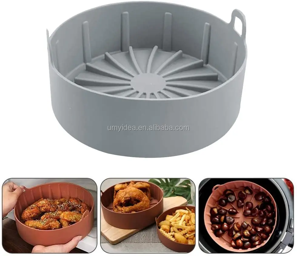2020 Air Circulation Reusable Silicone Pot Basket For Air Fryer Replace