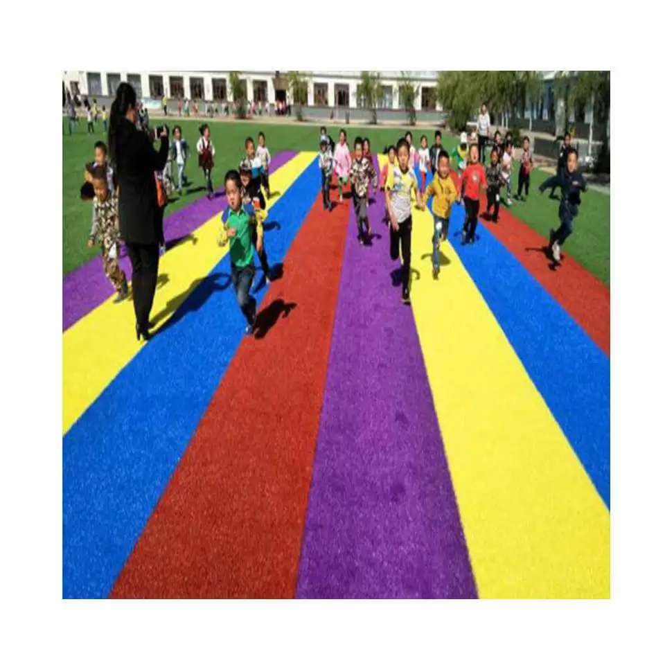 

dtex11000 safety grass artificial colorful synthetic turf for kindergarten