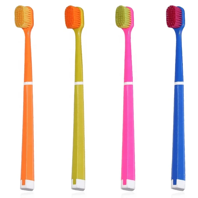 

5460 Toothbrush Macaron Colorful Ultra Soft 0.10mm Filaments Plastic Adult Toothbrush, Could be customized