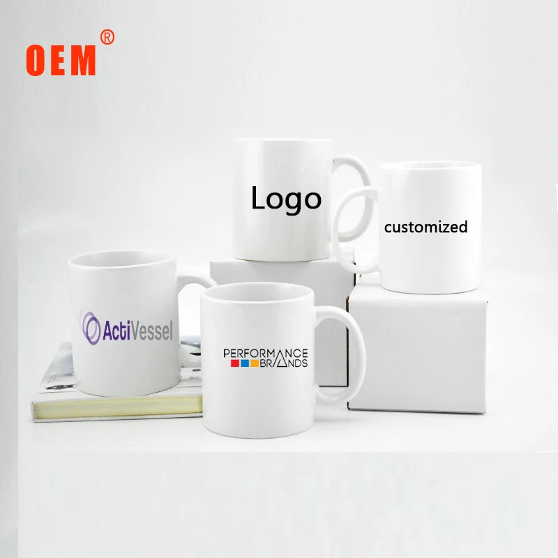 

wholesale logo custom Decal Ceramic mugs with logo