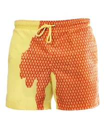 2021 New Summer Fashion Casual Beach Shorts Temperature Sensitive Color Changed When Meet Water Shorts Swimming Pants Shorts