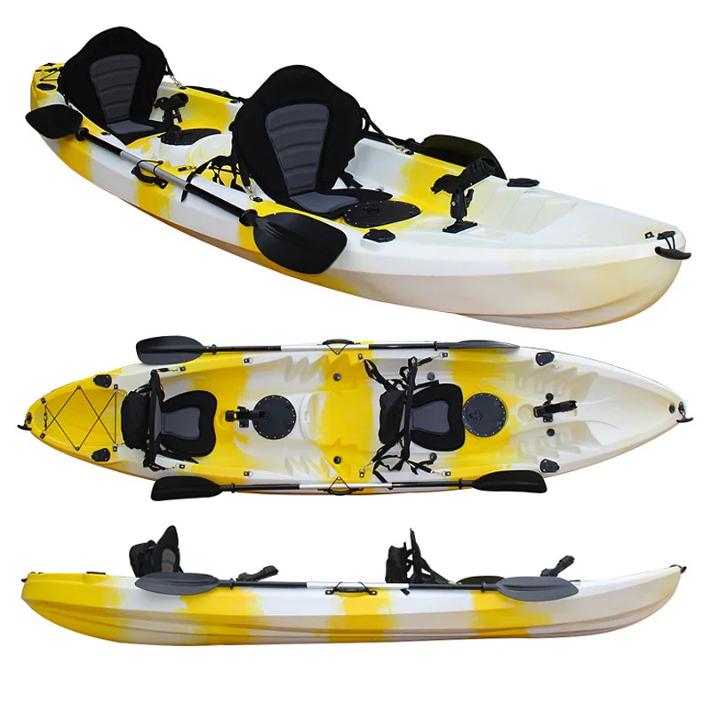 

chinese kayak 3 person wholesale cheap plastic no inflatable 3.8m fishing boat Canoe kayaking for sale, Customers required